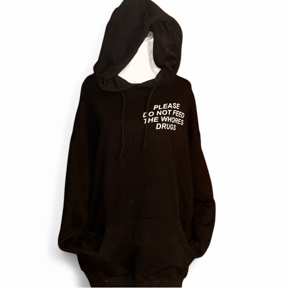 Black Hoodie with Bold Text